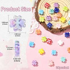 24Pcs 8 Colors UV Plated Acrylic Beads&nbsp;SACR-FS0001-47