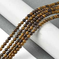 天然ミリアムストーンビーズ連売り  ラウンド  3mm  穴：0.5mm  約127個/連  15.75''（40センチメートル）&nbsp;G-K365-C02-01