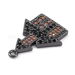 Rack Plating Brass Cubic Zirconia Pendants&nbsp;KK-D031-05
