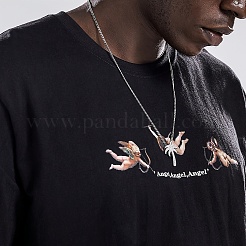 Hip Hop Stainless Steel Sandblasted Palm Tree Pendant Necklaces for Men&nbsp;DF1150-2