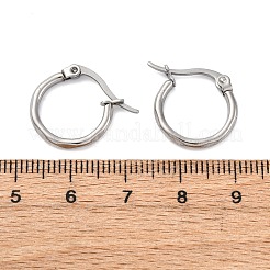304ステンレススチールフープピアス  低刺激性のイヤリング  ミックスカラー  16x15.5x2mm  ピン：0.6x1mm&nbsp;EJEW-D195-M