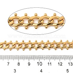 304ステンレススチールアズキチェーン  イオンプレーティング（ip）  溶接されていない  スプールで  ゴールドカラー  10x10.5x2.5mm&nbsp;CHS-K017-06G