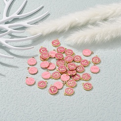 2 Sets 2 Styles Golden Plated Alloy Enamel Charms&nbsp;ENAM-YW0001-28E