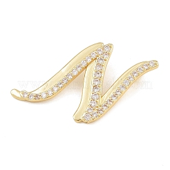 Brass Micro Pave Clear Cubic Zirconia Pendants&nbsp;CU-CBA8481-01G-N