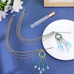 Ethnic Style Alloy Multilayer Shoe Decoration Chain with Tassel Charms&nbsp;DIY-WH20053-98