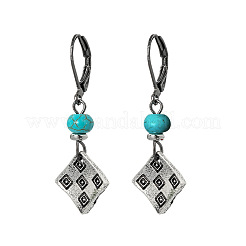 Alloy Rhombus Leverback Earrings for Women&nbsp;WGCA4A6-01