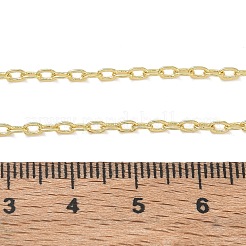 女性用2.2mm真鍮アズキチェーンネックレス  長持ちメッキ  ゴールドカラー  16.14インチ（41cm）&nbsp;KK-CBA2293-09G