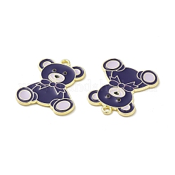 Rack Plating Alloy Enamel Pendants&nbsp;PALLOY-M199-21G-B