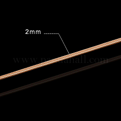 ジュエリー製作用半円形真鍮線  生（メッキなし）  2x1mm&nbsp;CWIR-WH0003-02G