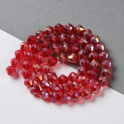 Electroplate Transparent Glass Beads Strands&nbsp;EGLA-I019-AB01