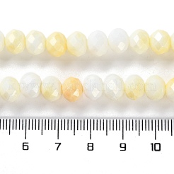 電気メッキガラスビーズセット  多面カット  ラウンド  シャンパンイエロー  7.5~8x7.5~8mm  穴：1.2mm  約63~70個/連  15.35''（39センチメートル）&nbsp;LAMP-S068-02M