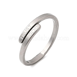 201 Stainless Steel Cuff Open Rings&nbsp;RJEW-Z141-02P