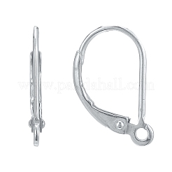 スターリングシルバーレバーバックフープピアス925個  銀  16.5x10x2mm  穴：1mm  ピン：0.8mm&nbsp;STER-L054-52S