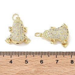 Brass Micro Pave Clear Cubic Zirconia Pendant&nbsp;KK-H280-04G