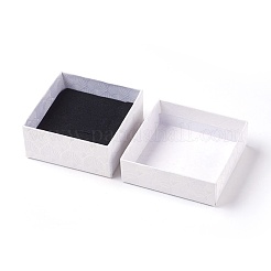 紙の厚紙箱  正方形  ホワイト  7.5x7.5x3.5cm&nbsp;X-CBOX-G017-05