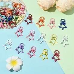 30Pcs Spray Painted Eco-Friendly Alloy Swivel Snap Hooks Clasps&nbsp;FIND-YW0008-98
