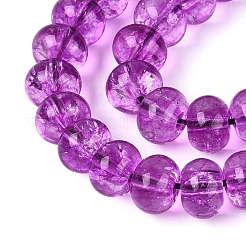 Crackle Transparent Glass Beads Strands&nbsp;GLAA-N074-02B-14