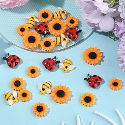 45Pcs 5 Styles Opaque Resin Cabochons&nbsp;CRES-YW0001-36