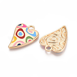 Rack Plating Alloy Enamel Pendants&nbsp;PALLOY-T091-15A