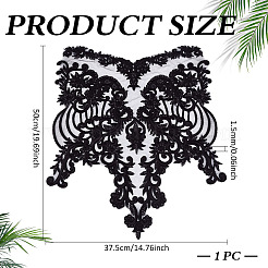布花1個  DIY 裁縫装飾品  ブラック  500x375x1.5mm&nbsp;DIY-MA0007-03B