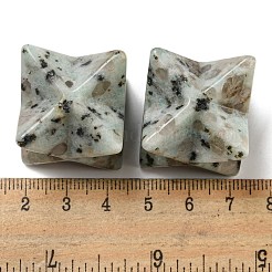 天然セサミジャスパー/キウイジャスパービーズ  穴なし/ドリルなし  メルカバスター  25x25x25mm&nbsp;G-A206-01B-62