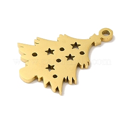 5Pcs Christmas 201 Stainless Steel Pendants&nbsp;LS-STAS-Z068-01G-01