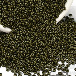 トーホー 11/0 デミラウンドビーズ  日本製シードビーズ  （617)マットカラーダークオリーブ  2.2x0.9mm  穴：0.8mm  約8666個/50g&nbsp;Y-SEED-DR11-0617