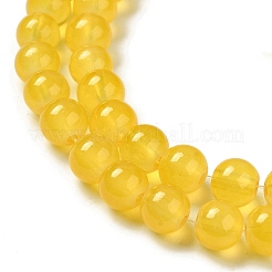 Baking Paint Imitation Jade Glass Round Bead Strands&nbsp;DGLA-Q021-8mm-30