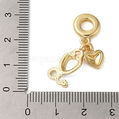 Rack Plating Brass Enamel European Dangle Charms&nbsp;KK-P279-33G