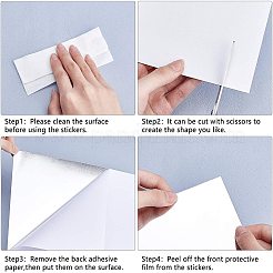ペットのプラスチックミラーウォールステッカー  接着剤付き  家の居間の寝室の装飾のため  正方形  ブルー  30x30x0.02cm  16個/セット&nbsp;AJEW-WH0018-68B