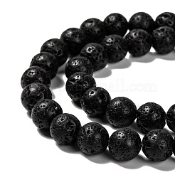 Natural Lava Rock Round Bead Strands&nbsp;G-M169-8mm-03