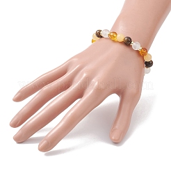 Natural & Synthetic Mixed Gemstone Round Beads Stretch Bracelets for Women&nbsp;BJEW-JB12631-06