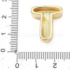 Brass Initial Beads&nbsp;KK-B167-27G-01T