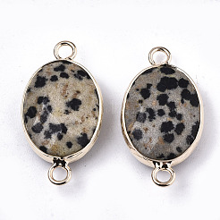 Natural Dalmatian Jasper Links Connectors&nbsp;G-N326-44G