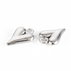 合金のチベット風チャーム  鉛フリー＆カドミウムフリー  ハート  アンティークシルバー  16x11.5x3mm  穴：2mm  約352個/500g&nbsp;TIBE-S323-123AS-RS