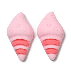 オペーク樹脂カボション  巻き貝  ピンク  23x13x8mm&nbsp;CRES-D001-05