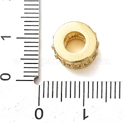 Brass Micro Pave Cubic Zirconia European Beads&nbsp;CU-CBA0A9C-08G-B