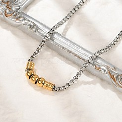 304 Stainless Steel Box Chain Necklaces&nbsp;NJEW-Z055-01GP