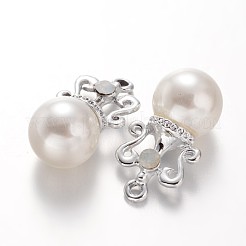 Silver Color PlatedAlloy Imitation Pearl Pendants&nbsp;LS-PALLOY-M179-25-AAA