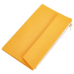 紙の請求書ジッパー付き保存袋  ファイルポケット  長方形  ゴールド  205x120x6mm&nbsp;ABAG-WH20005-34A-02