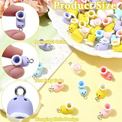 50Pcs Opaque Resin Pendants&nbsp;RESI-CJ0004-45