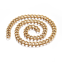 Ion Plating(IP) 304 Stainless Steel Curb Chains&nbsp;CHS-I004-11G