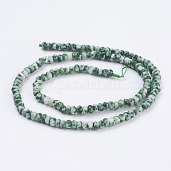 Natural Green Spot Jasper Beads Strands&nbsp;G-K255-07