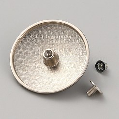 平円形合金コインスクリューバックリベット  プラスチック製イミテーションターコイズ  洋服バッグシューズレザークラフト  アンティークシルバー  ディープスカイブルー  30x10mm  穴：2.6mm&nbsp;FIND-TAC0027-04A