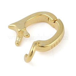 925スターリングシルバーペンダントベイル  ゴールドカラー  13x7.5x2mm  穴：3mm&nbsp;STER-NH0001-067B-G