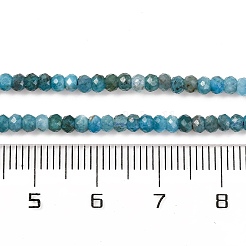 天然石アパタイトビーズ連売り  多面カット  ロンデル  3x2mm  穴：0.8mm  約175個/連&nbsp;X-G-F770-D09-02B