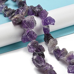 Raw Rough Natural Amethyst Beads Strands&nbsp;G-E576-26A