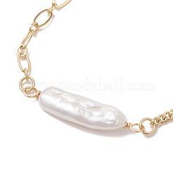 Natural Keshi Pearl Beads Slider Bracelets&nbsp;BJEW-JB13351