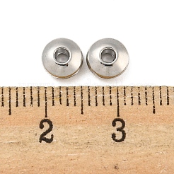 合金ビーズ  長持ちメッキ  鉛フリー＆カドミウムフリー＆ニッケルフリー  フラットラウンド  プラチナ  6x3mm  穴：1.5mm&nbsp;PALLOY-K020-11P