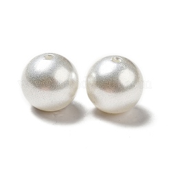 ABSプラスチックパール調ビーズ  ラウンド  ホワイトスモーク  15~16x15mm  穴：2mm&nbsp;LS-SACR-A001-02A